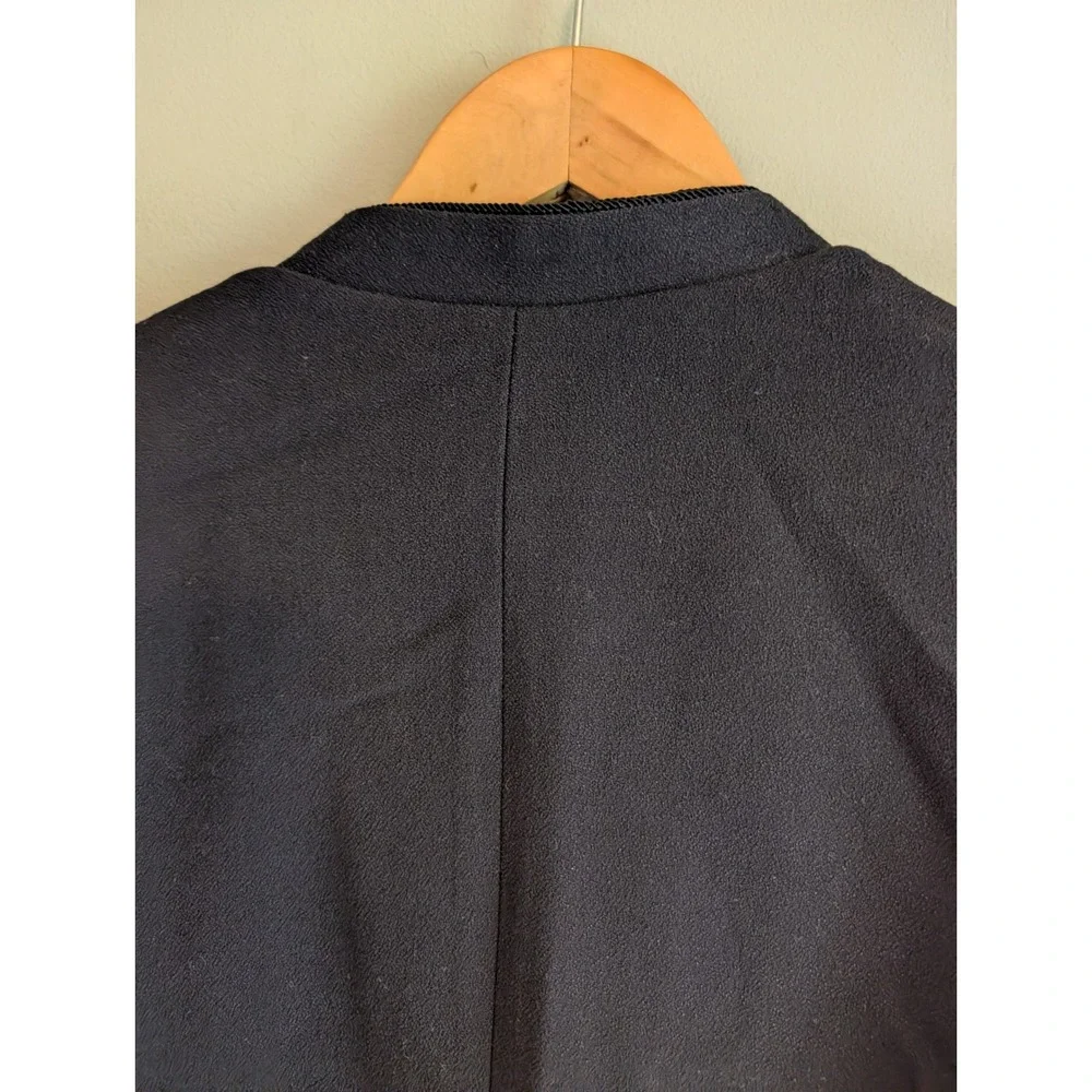 A New Day Black Embroidered Floral Military Jacket Gold Buttons Cropped 10